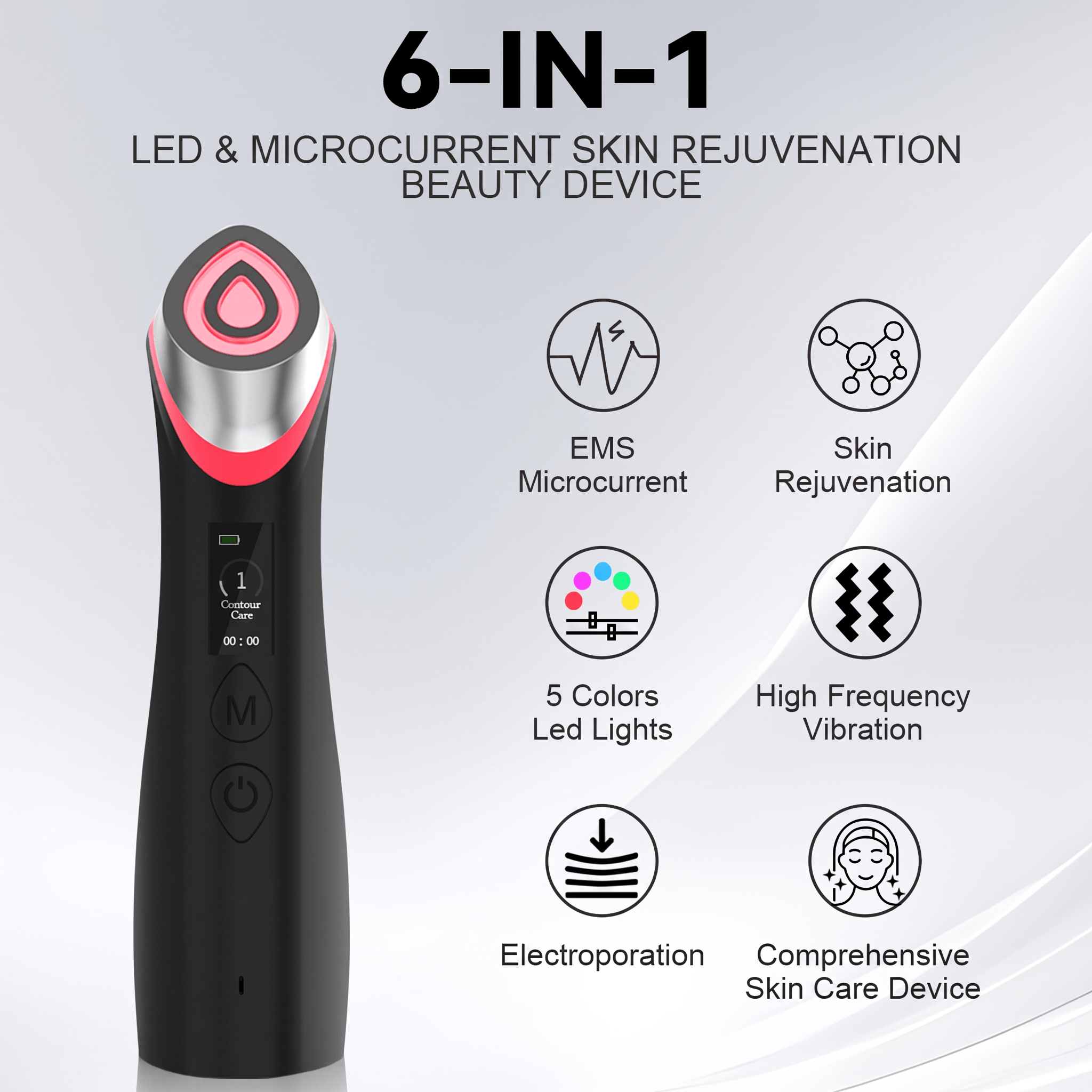 FindGlee™ Age-R Booster Pro 5-in-1 Multi-Function Facial Beauty Device
