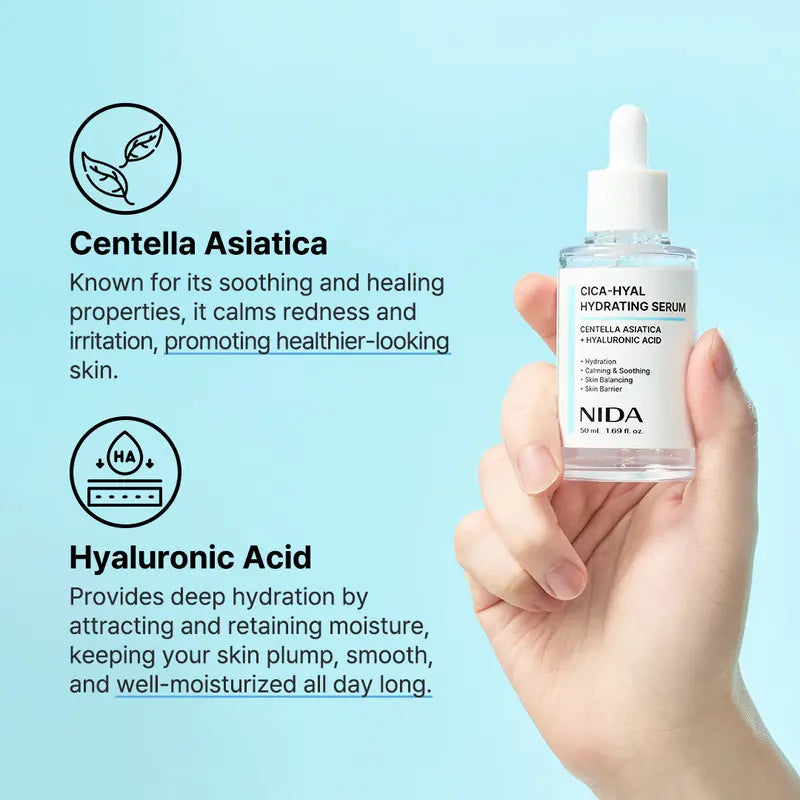 Findglee NIDA Hydrating Serum Duo with Peptides & Hyaluronic Acid for Fine Lines