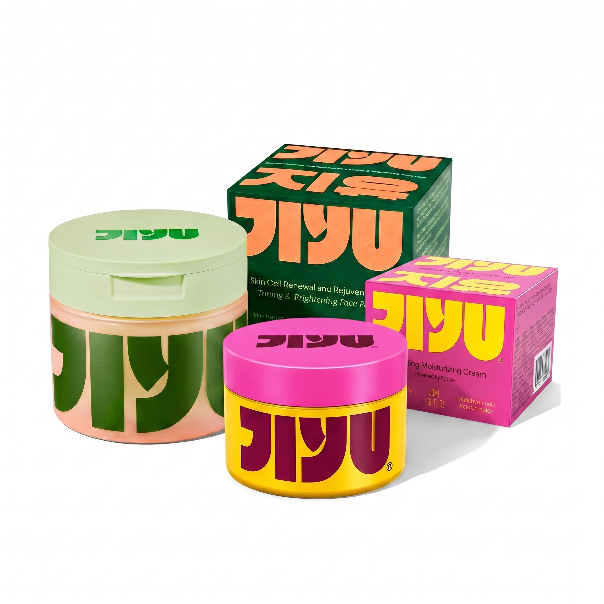 Findglee JiYu Anti-Aging Glow-Up Bundle with Renewal Toner Pads and NAD+ Moisturizing Cream