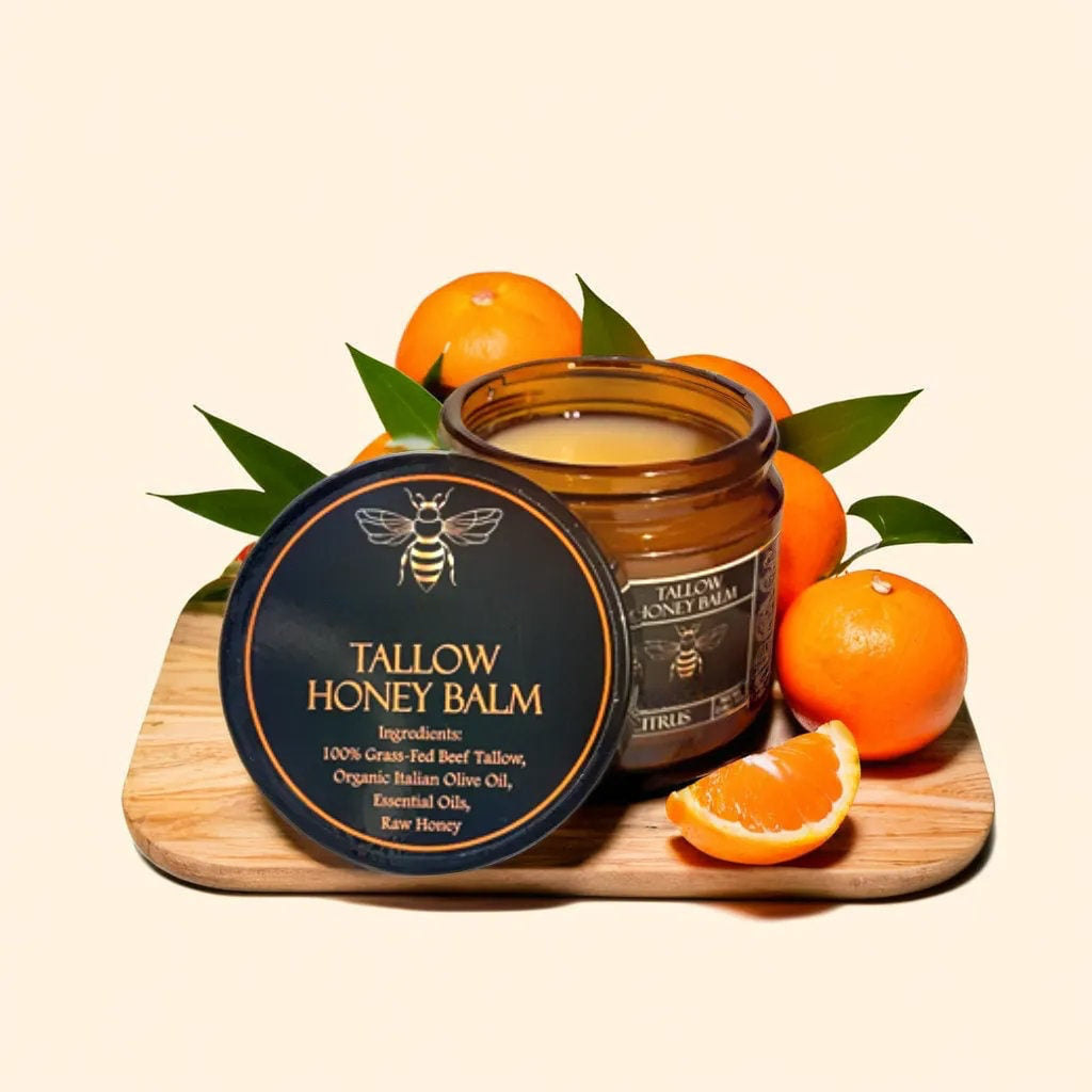 Findglee Tallow Honey Balm with Raw Honey & Olive Oil for Dry Skin