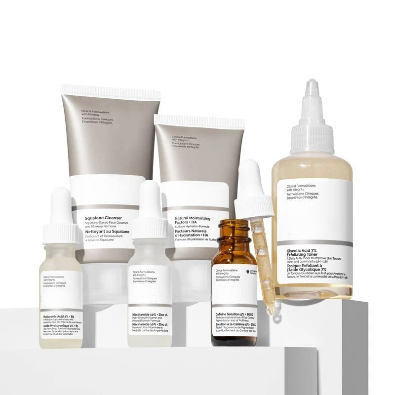Findglee Mini Discovery Set with Cleanser, Toner, Serums and Moisturizer for Daily Routine