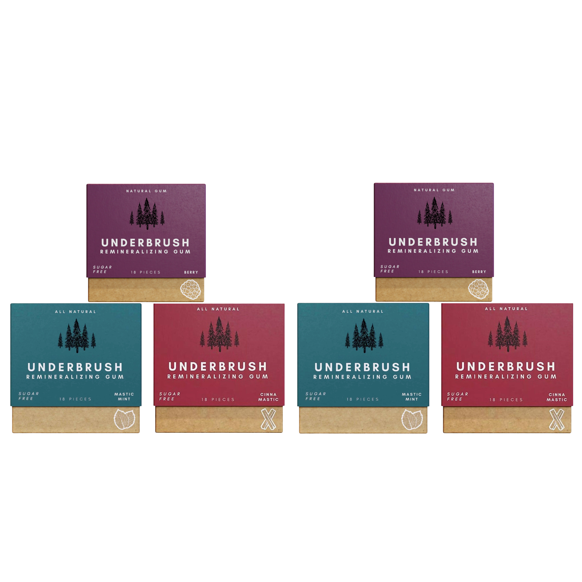 Findglee Underbrush Remineralizing Chewing Gum with Nano-Hydroxyapatite