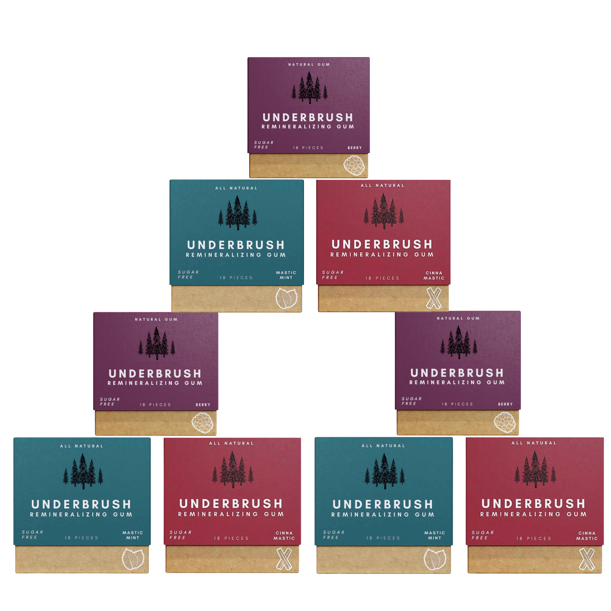 Findglee Underbrush Remineralizing Chewing Gum with Nano-Hydroxyapatite
