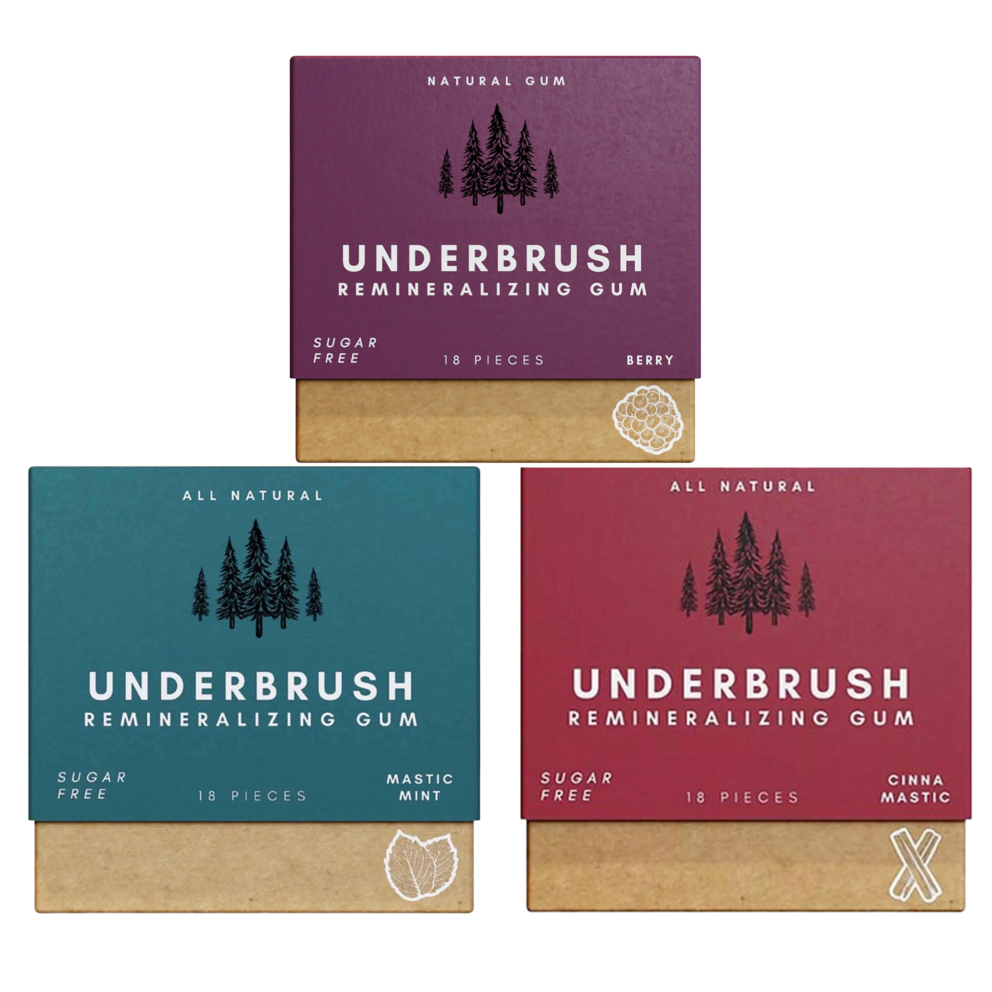Findglee Underbrush Remineralizing Chewing Gum with Nano-Hydroxyapatite