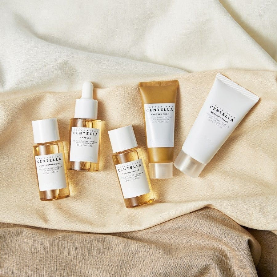 Findglee Madagascar Centella Travel Kit with Soothing Skincare Routine for All Skin Types